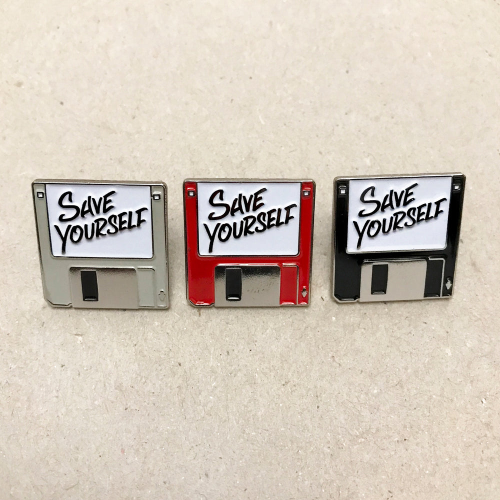 Save Yourself Pin (Black)