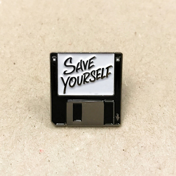 Save Yourself Pin (Black)